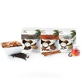 Made in Nature Organic Toasted Coconut Chip Variety Pack - Vietnamese Cinnamon Swirl (3-oz.), Italian Espresso (3-oz.), Maple Madagascar Vanilla (3-oz.)