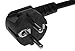 SF Cable 6ft European Power Cord, IEC320 C13 to CEE7 VII