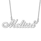 Melissa Personalized Name Necklaces Silver
