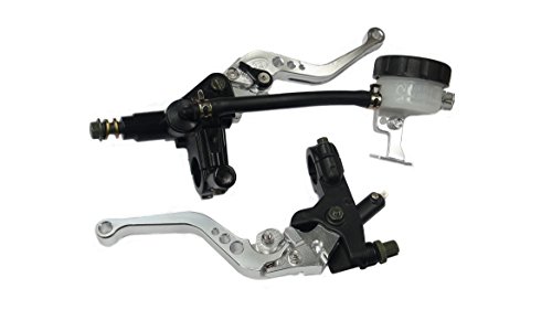 Soosee Universal Motorcycle 7/8" Front Brake Clutch CNC Master Cylinder Fluid Reservoir Levers for Sport Motorbike / Street Motorbike / Scooter / Dirt Motorbike(Silver) - Thumbnail 5