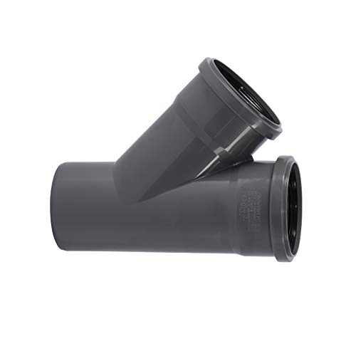 Ostendorf HTsafe Abzweig DN 90/90 mm 45 Grad HT-Rohr, Grau – Bild 3