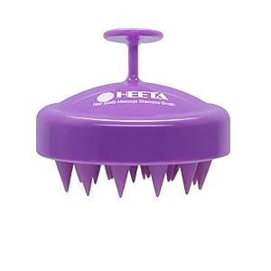 Hair Shampoo Brush, HEETA Scalp Care Hair Brush with Soft Silicone Scalp Massager (Purple)