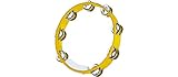 RhythmTech TC4050 10-Inch True Colors Tambourine, Yellow