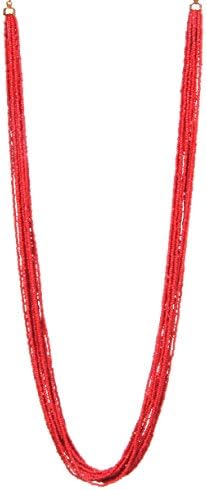 Twella Creations Rust Beaded Necklace For Women TC_068