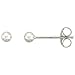 Sterling Silver 3mm Ball Stud Earrings Small 1/8 inch