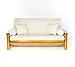 Royal Heritage Home 100% Cotton Full Size Futon Cover - Natural - Washable Zippered Sofa Furniture Bed Mattress Covers - Armless Couch Zipper Slipcover Protector/Encasement