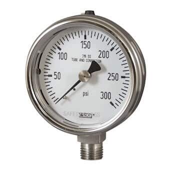 Wika 232.54 2.5 Industrial Stainless Steel Gauge, 0
