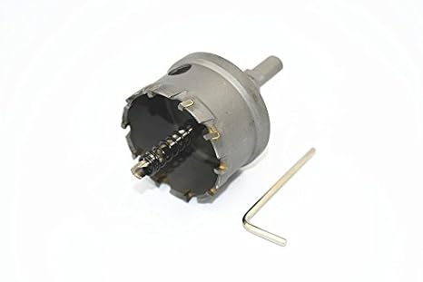 Generic 53mm Dia 6mm Twist Drill Bit Carbide Tipped Hole Saw Cutter With Hex Wch