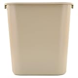 Rubbermaid Commercial Plastic 7-Gallon Trash Can, Beige