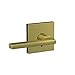 SCHLAGE Custom FC21 LAT 608 COL Latitude Lever with Collins Trim Hall-Closet and Bed-Bath Lock, Satin Brass