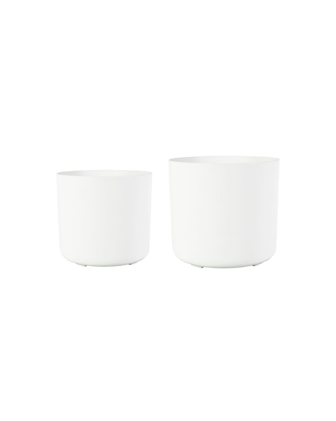 Ivyline Planter Set, Stone, White, Medium D16cmLarge D19cm