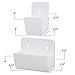 Wallniture Origami Multipurpose Wall Mounted Drawer Organizers for Office, Kitchen and Nursery White, Recycled Plastic, Various Sizes, Set of 3, Assembly Required