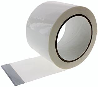 3" in x 60 yd White House Wrap Tape Sheathing Building Wrapping Housewrap Sheath Tape Insulation Seaming Plastic Sheets FOR Sealing TYVEK in Construction or Moisture Dust barrier Asbestos Abatement