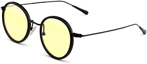 GAMEKING FASHION S22142 Black Retro Blue Light Blocking Glasses Computer Glasses Gaming Glasses for Eye Fatigue Relief
