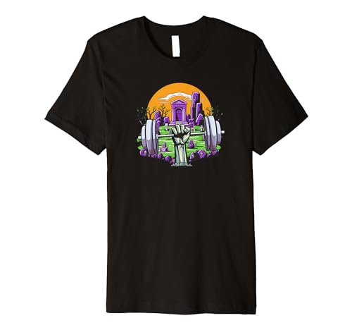 Zombie Graveyard With Dumbbell Design Bodybuilding