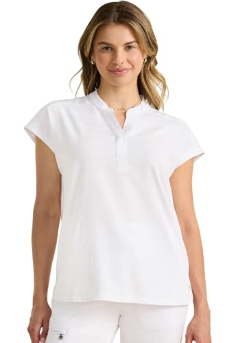 Healing Hands Purple Label Scrub Top White XL