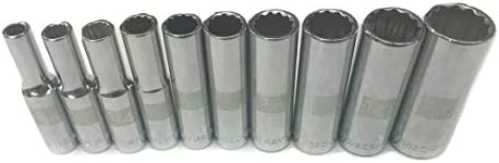 Craftsman 10pc 1/4" SAE DEEP 12pt Point Laser Etched Sockets Set Tools STD INCH