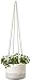 Mkono Hanging Rope Planter Baskets Indoor Cotton Hand Woven Plant Holder Up to 7