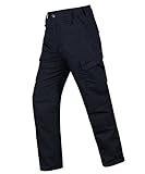 HARD LAND Tactical Pants Mens Waterproof Ripstop Outdoor Cargo Work Pants with Elastic Waist for Hiking