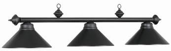3 Light Billiard Light Finish: Matte black/matte black