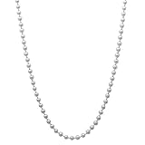 2.2mm 925 Sterling Silver Nickel-Free Pallini Style Bead Italian Chain, 30
