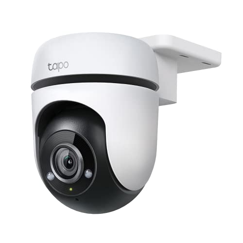 C500 - Cámara Vigilancia Wi-FI Exterior 360º, Resolución 1080p, Detección Movimiento, Visión Nocturna hasta 30 m, Audio Bi-direccional, Sirena, Compatible Alexa y Google, 2MP