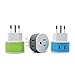Orei Italy, Uruguay Type L Power Plug Adapter 3 Pack - 2 Usa Inputs, safe for cell phones, laptops, camera chargers, Cpap, and more US-12A