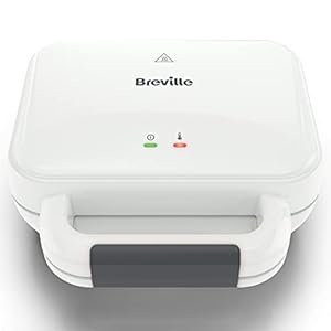 Breville Deep Fill Toastie Maker | 2 Slice Sandwich Toaster | Non-Stick Plates | Cooks a Toastie in 5 Minutes | White…