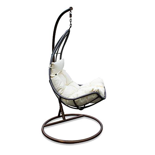 sedia a dondolo sospesa in rattan