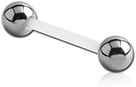 Adatto Body Piercing Jewelry Ptfe Barbell With Titanium Balls 14g