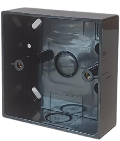 Black Electrical Surface Patress Box (1 Gang)