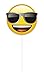 Emoji Faces Photo Booth Props - Assorted Designs, 8 Pcs