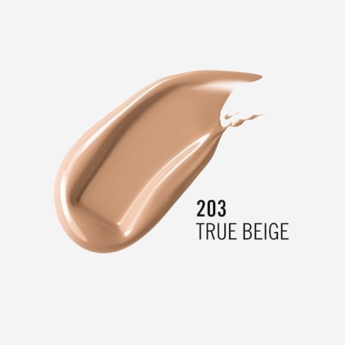 London Lasting Finish jusqu'à 35h, 203 True Beige, fond de teint, longue tenue, hydratant, formule vegan, couvrance totale, 30 ml