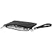 Ellis James Designs Wristlet Glam Bag - Small Makeup Bag For Purse W/Zip & Wristlet Strap (Black) 7x5x0.5 Inch, Great for Travel or Night Out