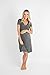 Baby Be Mine Ultra Soft Maternity/Nursing Nightgown Dress, Breastfeeding Nightwear (M 6-8, Dark Grey)