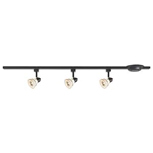 Amazon Com Commercial Electric 3 Light Black Glass Linear Track