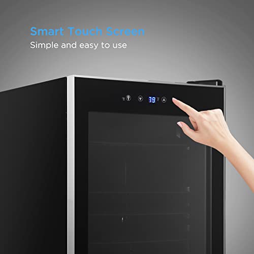 COOLLIFE Beverage Refrigerator and Cooler 145 Can Mini Fridge with