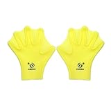 Kangkang@ Swimmers Web Training Equipment Paddles Imitation Duck Palm Diving Gloves Water Gear Silicone Swim Webbed Gloves for Kids