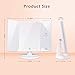 BESTOPE Makeup Mirror with Lights, 7X/5X Magnification Vanity Mirror with 21 LED Lights, 180° Rotation Trifold Touch Screen Cosmetic Mirrors and Dual Power Supply