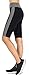 Neonysweets Womens Capri Tights Fitness Running Yoga Pants Leggings Black Gray M