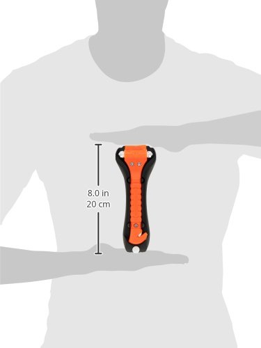 Lifehammer Brand Car Safety Hammer, the Original Emergency Escape and Rescue Tool with Seatbelt Cutter, Made in the Netherlands, Glow Orange (Pack of 2) - Thumbnail 3