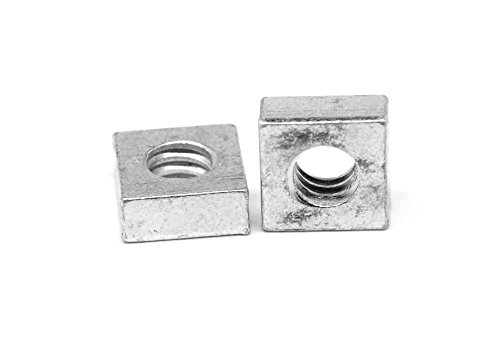 #10-24 Machine Screw Square Nut UNC Steel / Zinc Plated, Pack of 100
