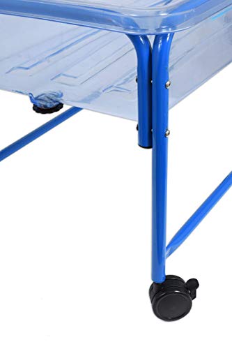 edx Education Sand and Water Play Table - 23" High - Stainless Steel Frame - Includes Cover and Plug - Indoor and Outdoor - Discovery and Sensory Table for Kids (Renewed)