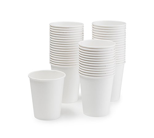 Premium Paper Disposable, Hot and Cold Cups, Coffee Cups 12 oz Capacity, Value Pack of 150 Cups, White