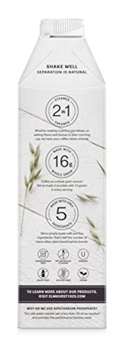 Elmhurst Barista - Milked Oats - 32 oz - Only 5 Ingredients, 16g Whole Grain per Serving - Oat Milk