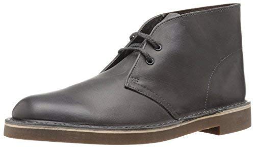 Clarks Men's Bushacre 2 Chukka Boot, Grey Leather, 7 M US