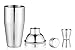 White Salmon Martini Cocktail Shaker Set with Strainer, Jigger and Recipe eBook