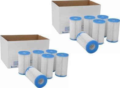 Intex Pool Easy Set Type A Replacement Filter Pump Cartridge (12 Pack) | 29000E