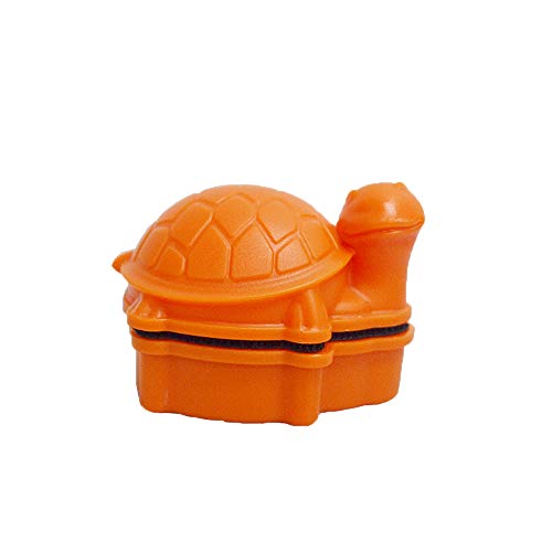 Lefunpets Algae Cleaning Scrapers Aquarium Tank Glass Brush Glass Cleaning Tools Magnetic Cleaner for Small Fish Tank (Orange)