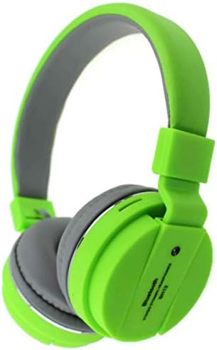ERHETUS SH12 Wireless Bluetooth Headphone for All Mobile with Mic with FM and SD Card Slot with Music and Calling Controls (Green)